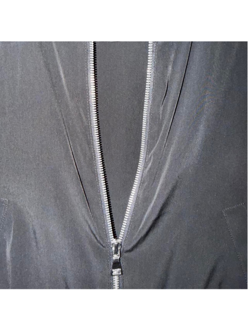 Express Black Draped Zip Front Bomber Jacket S - Picture 4 of 6